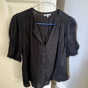 Black reformation blouse